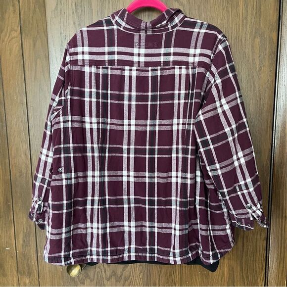 Duluth Trading Co. Plaid Flannel Fleece Lined Jacket - Picture 4 of 11